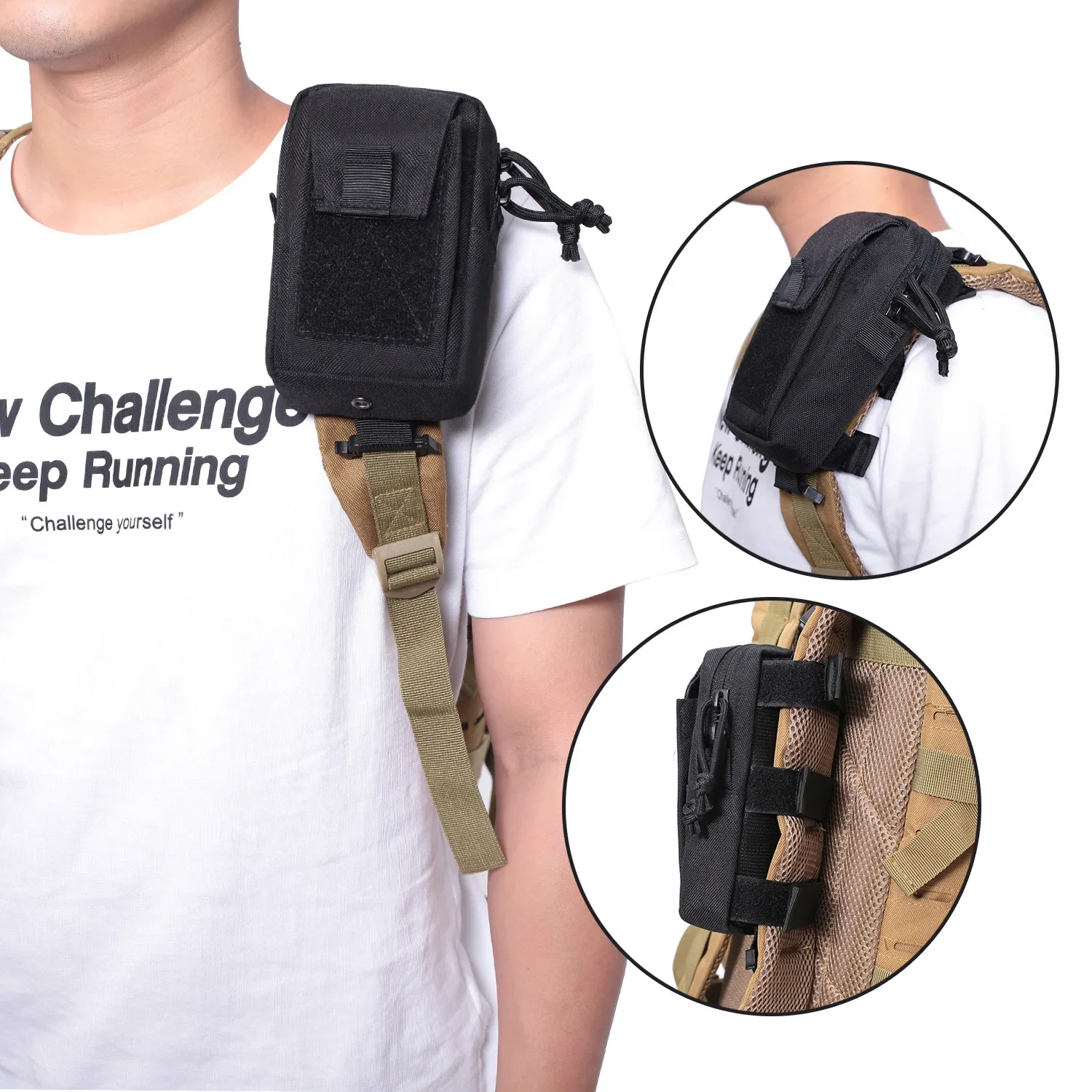 Backpack Insert Organizer - Porta Telefono con Cinghia per Zaino