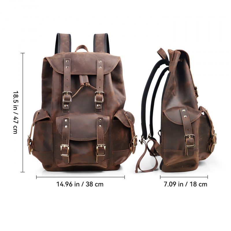 Nuovi Arrivi Zaino in Pelle di - Leather Backpack Vintage recensione e prezzo