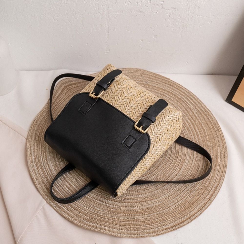 Zaino in Pelle PU e Paglia di  - Leather Backpack Vintage recensione e prezzo