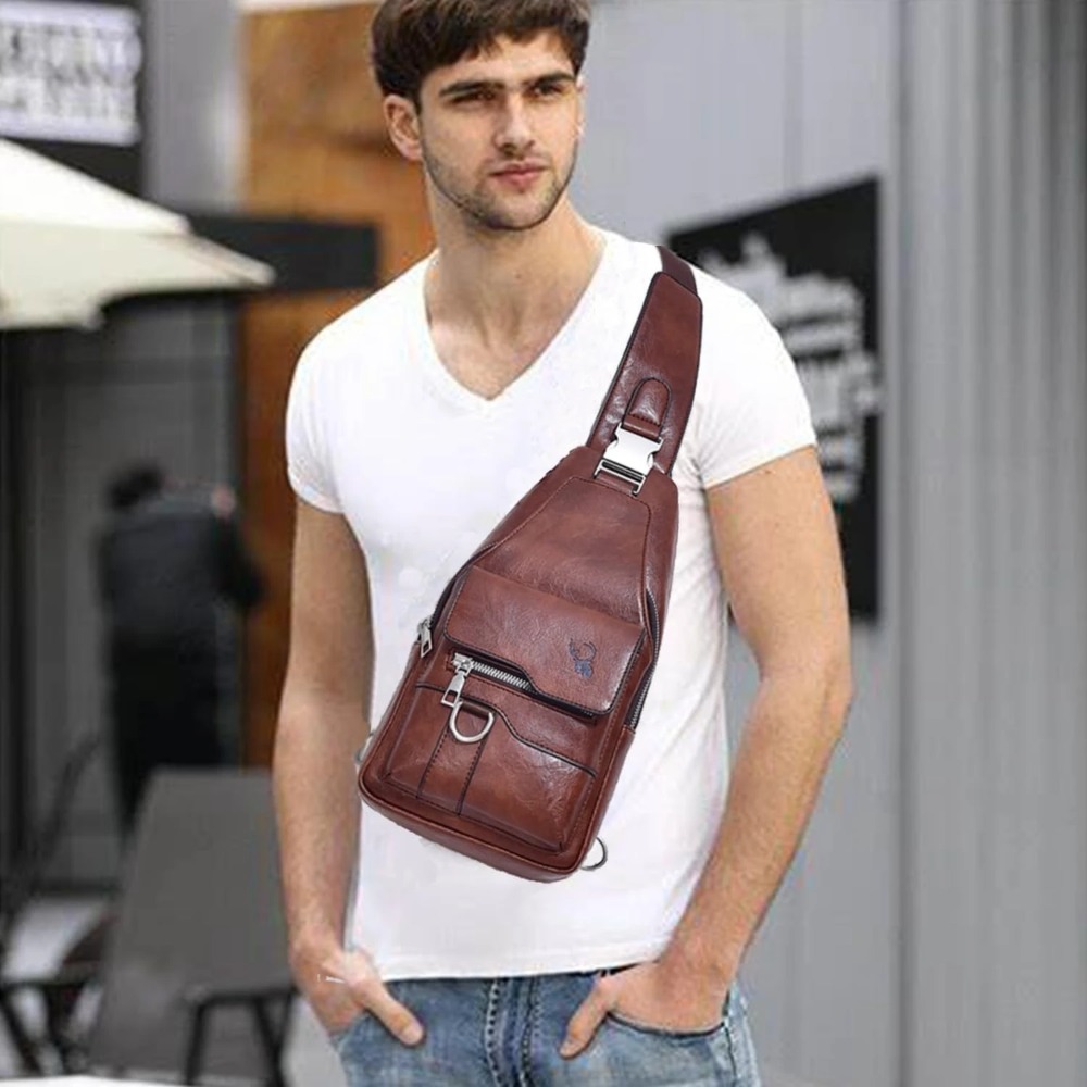 Borsa a Tracolla per Uomo, Bor - Sling Backpack Shoulder recensione e prezzo