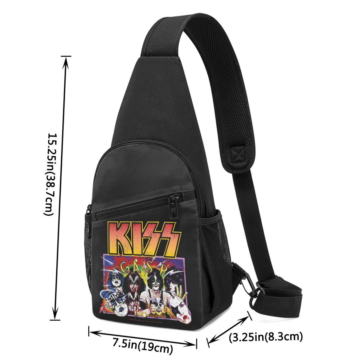 Rock Roll Band Kiss Cat Chest  - Sling Backpack Shoulder recensione e prezzo